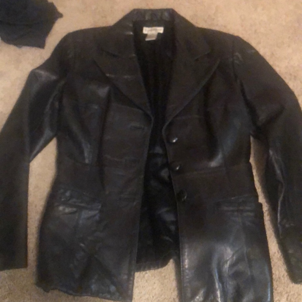 Medium Bebe 100% genuine leather black jacket